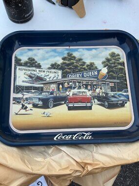 " A Wining Combination" Coke Cola & Dairy Queen Collectors Metal Tray